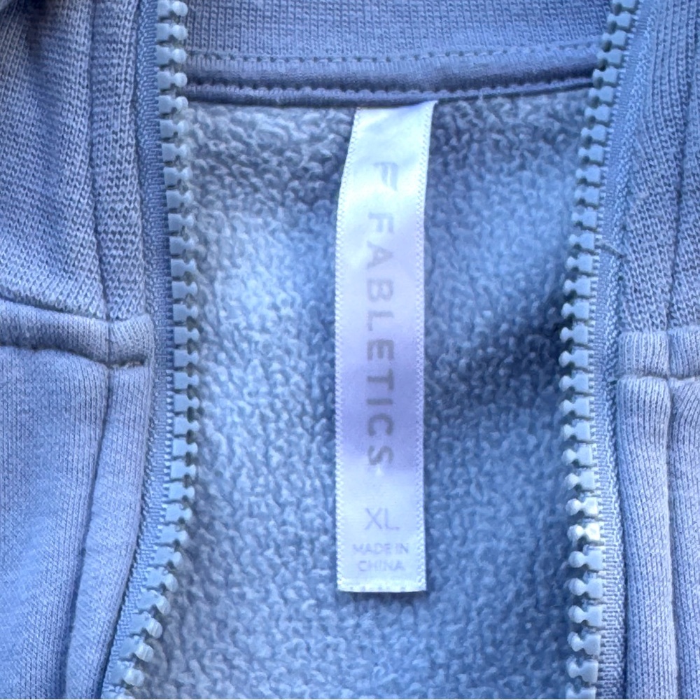 Fabletics Lavender Cropped Half Zip Pullover Swea… - image 2